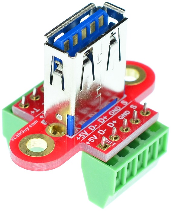 USB 3.0 Type A Female Connector Breakout Board Vertical